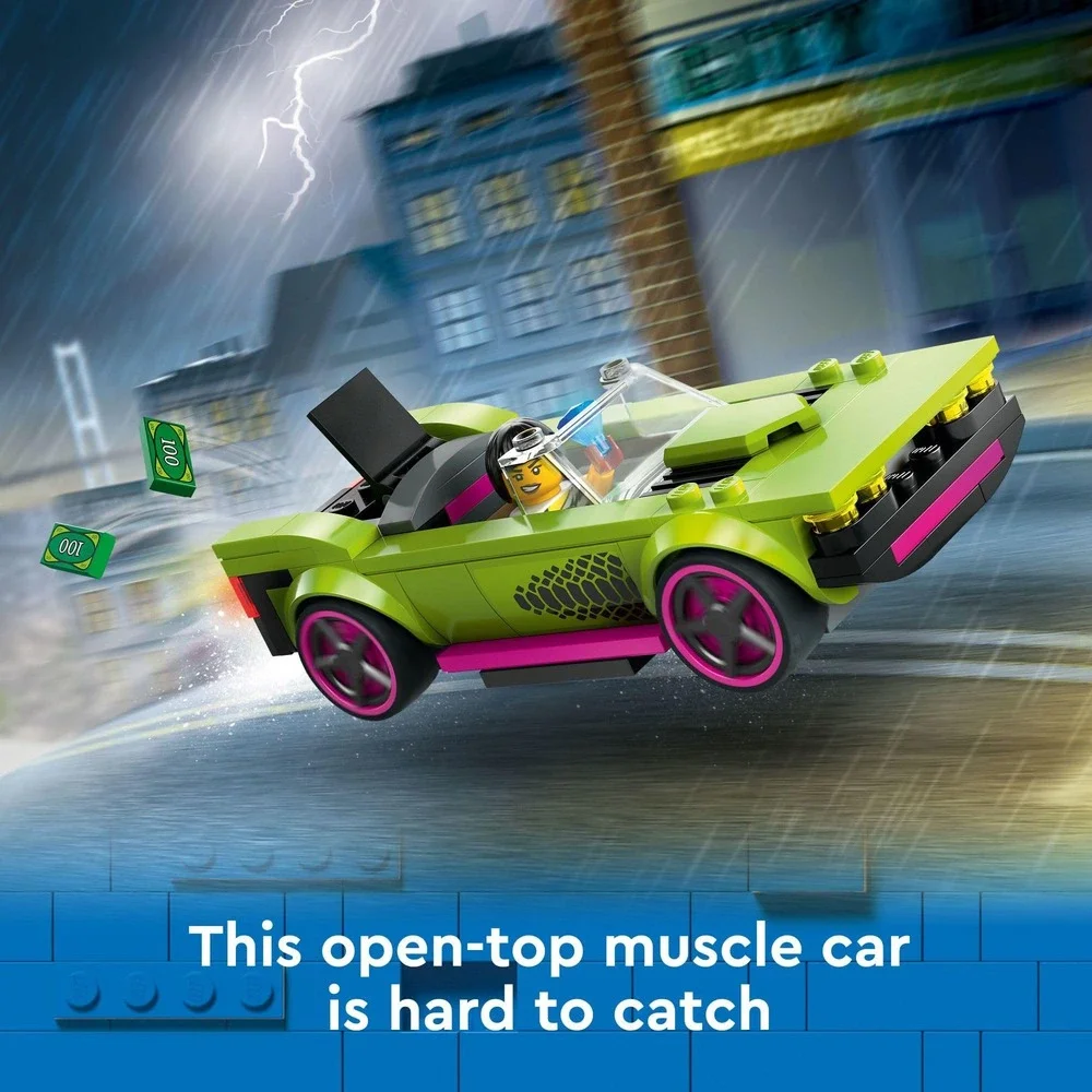 LEGO City Police Car and Muscle Car Chase 60415 Emergency Vehicle Toy 213pcs NEW
